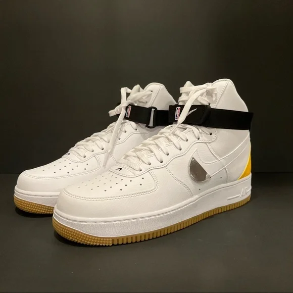 Nike Air Force High NBA White University Gold